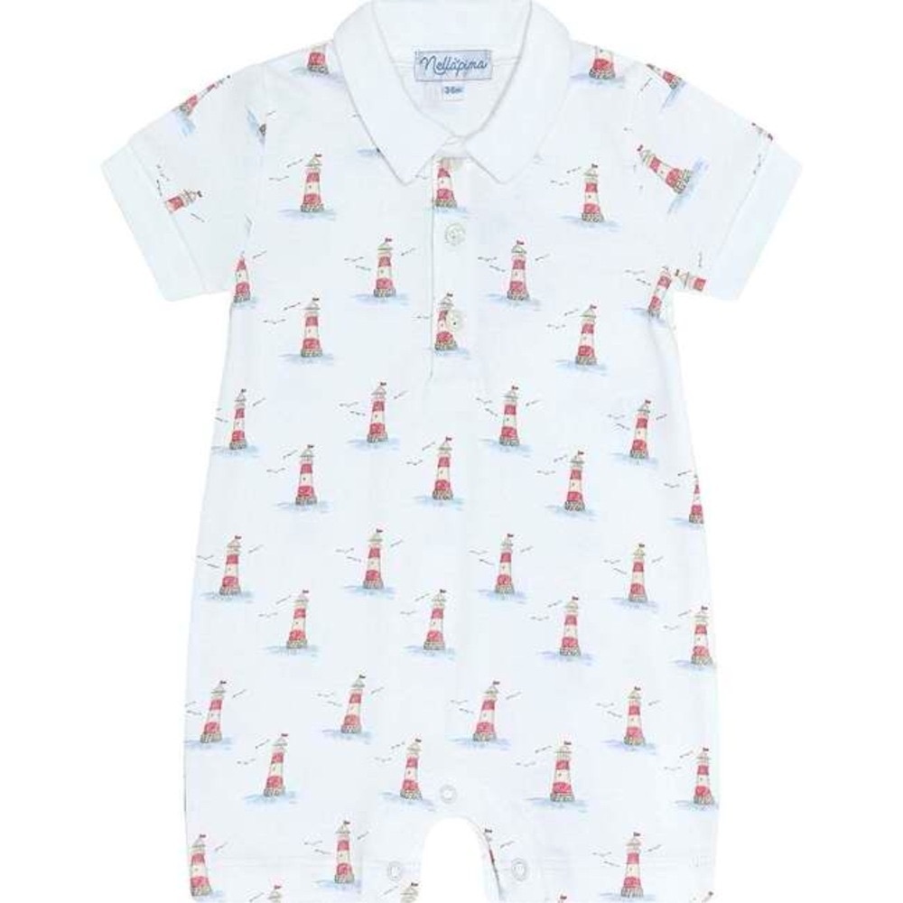 NWT Nellapima Lighthouse Print Romper
Short Sleeve 0-3 M